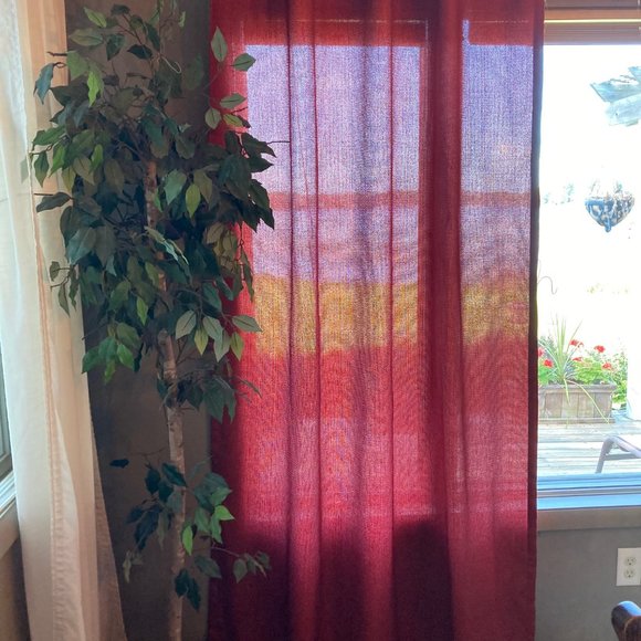 Burgandy 52X84  (6 Panels) Metal Rod Pockets Top of the line. - Picture 1 of 5